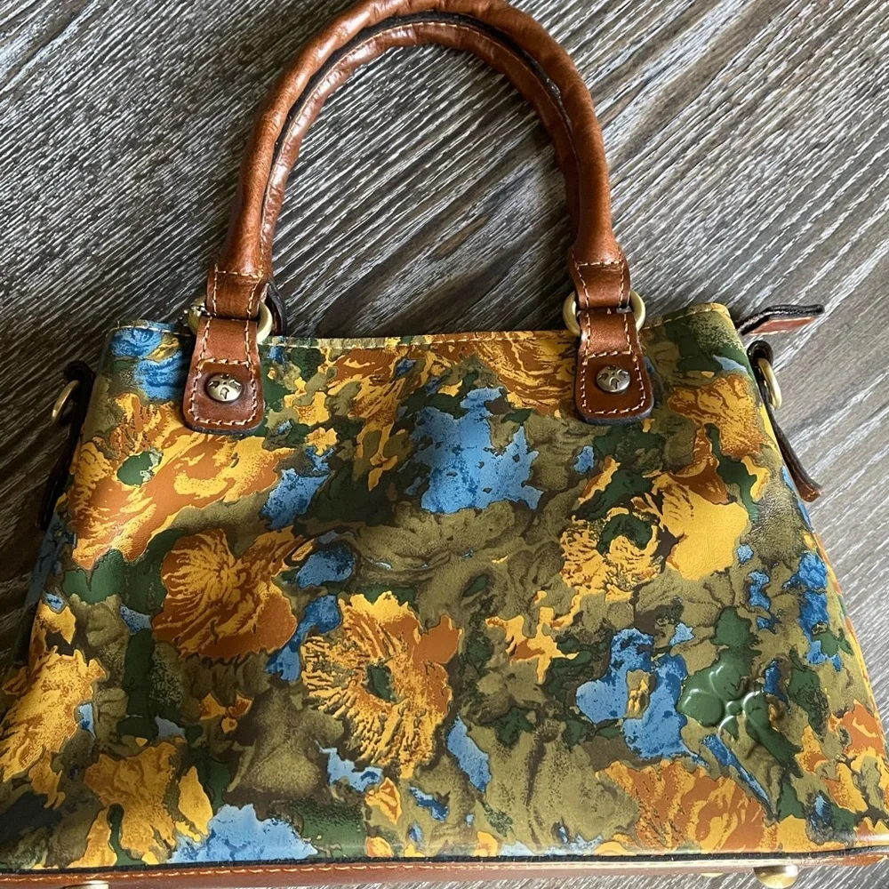 Leather Patricia Nash Floral Handbag 2 Piece Set